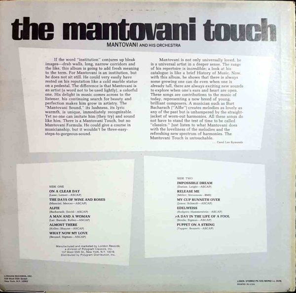The Mantovani Touch - Imagen 2
