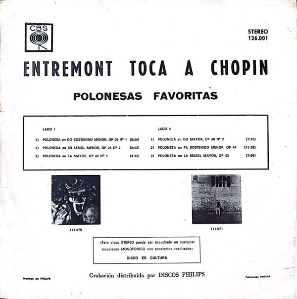 Entremont Toca a Chopin: Polonesas Favoritas - Imagen 2